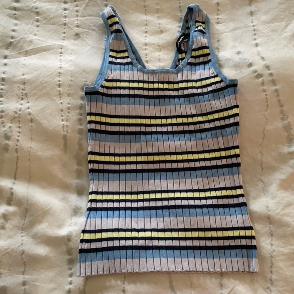 Super stretchy striped tank
